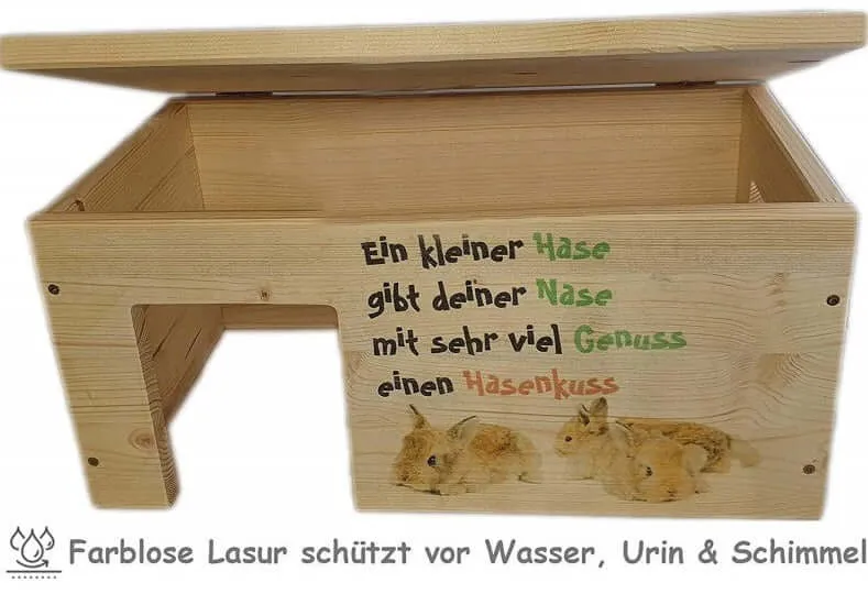 Zwergkaninchenhaus mit 2 Eingängen