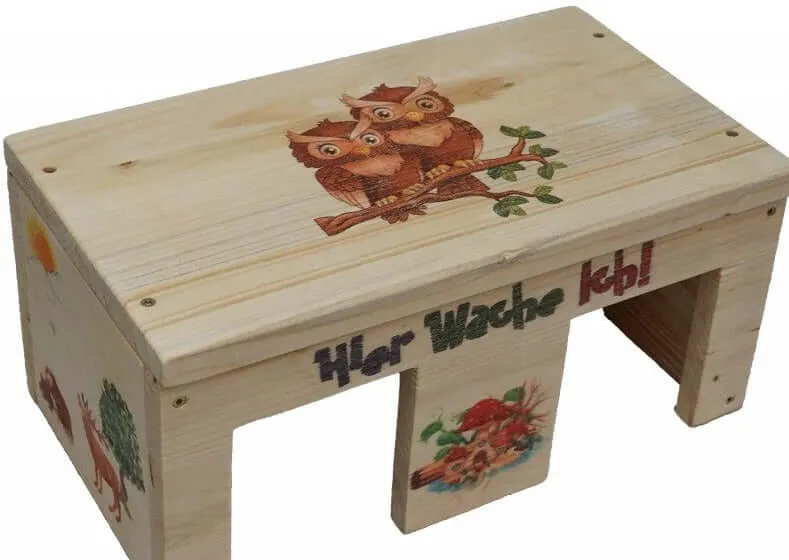 Nagerhaus Hier Wache Ich Meerschweinchen mit 2 Eingängen & Holzlasur