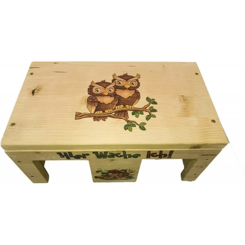 Nagerhaus Hier Wache Ich Meerschweinchen mit 2 Eingängen & Holzlasur