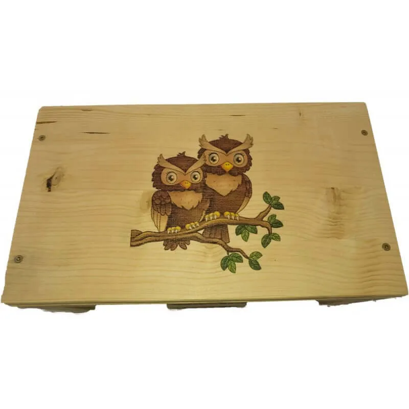 Nagerhaus Hier Wache Ich Meerschweinchen mit 2 Eingängen & Holzlasur