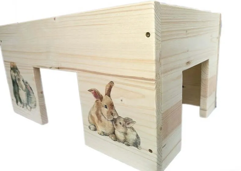 Kaninchenhaus Hasen XXL mit 3 Eingängen
