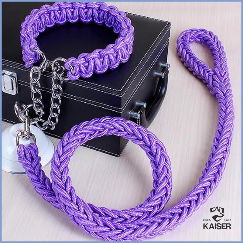 Paracord Hundehalsband mit Leine