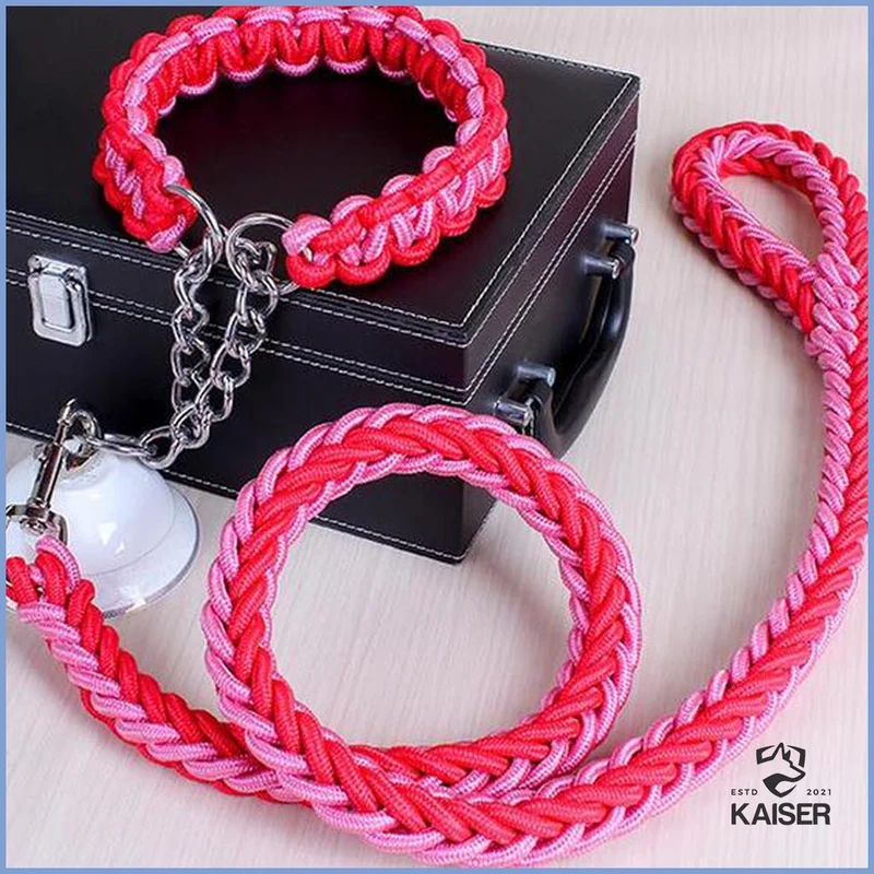Paracord Hundehalsband mit Leine