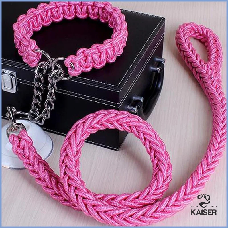 Paracord Hundehalsband mit Leine