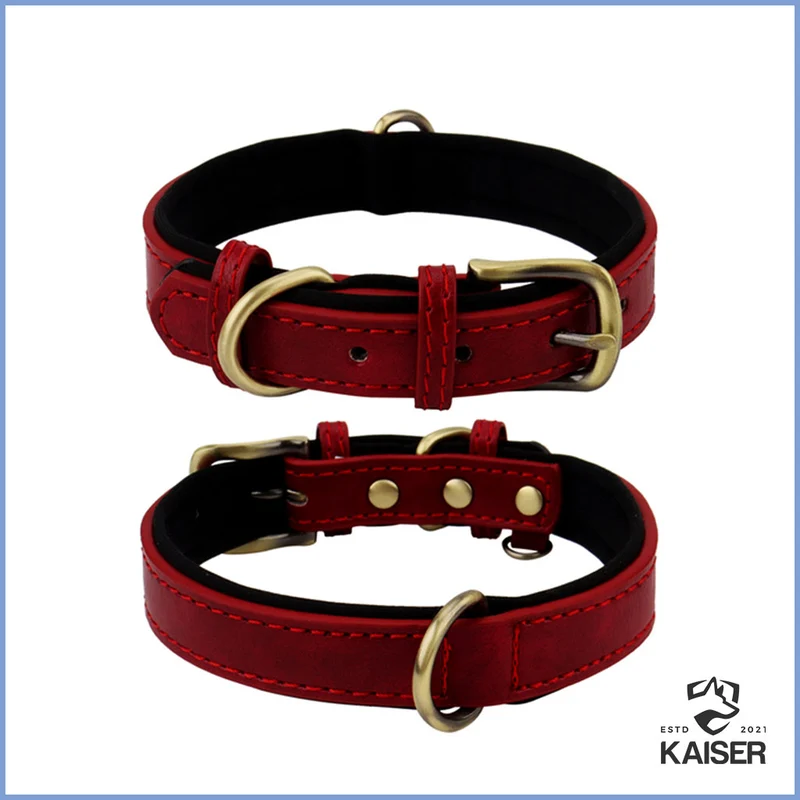 Lederhalsband für Hunde mit D-Ring