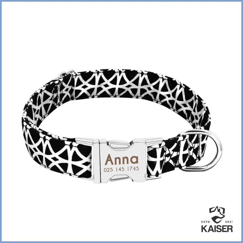 Personalisiertes Hundehalsband (10 Muster)