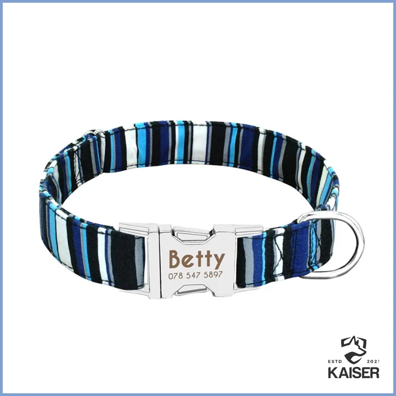 Personalisiertes Hundehalsband (10 Muster)