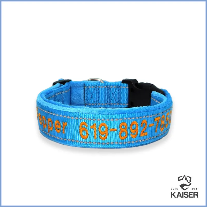 Personalisiertes reflektierendes Hundehalsband bestickt