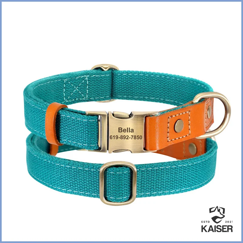 Hundehalsband personalisiert mit Leine