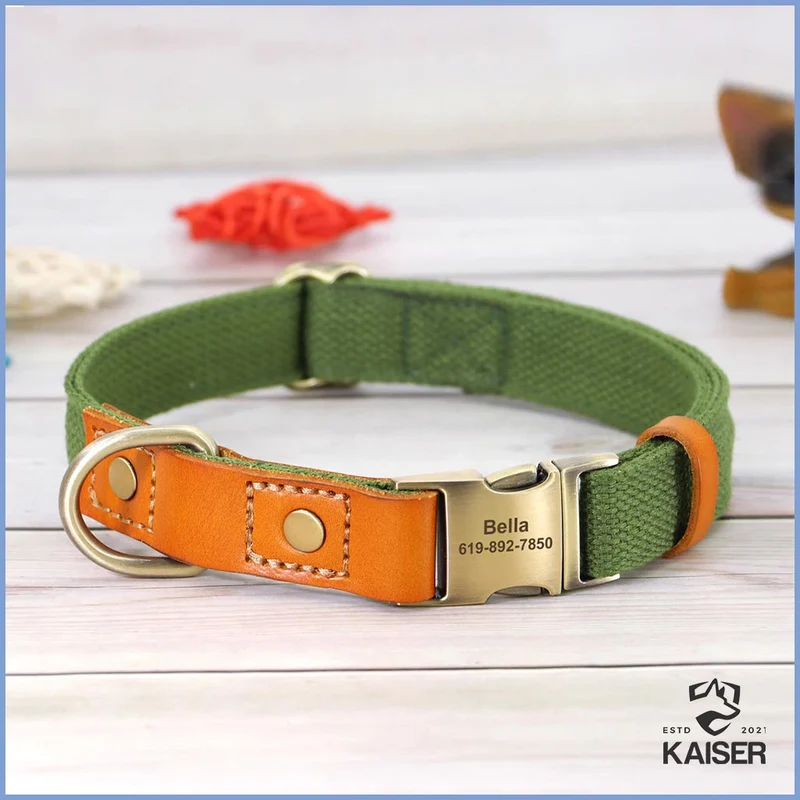 Hundehalsband personalisiert mit Leine