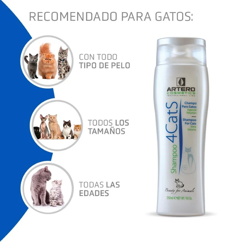 Artero Shampoo Gato 4cats 250ml.