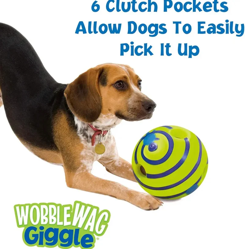 Wobble Wag Giggle Ball Dog Doggy Engoy Play Ball Rolling Shaken Rolling Shaken With Funny Sound