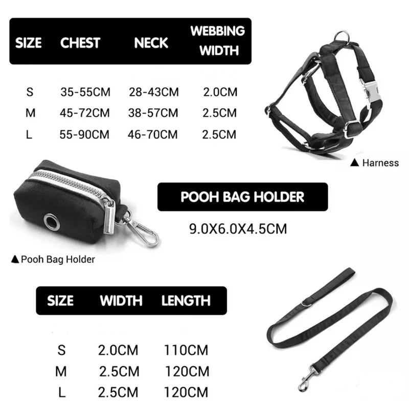 Luxury Black Velvet Personalized Dog Collar & Harness – 5-Piece Set