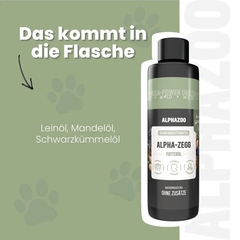 Alpha-Zegg Futteröl für Hunde