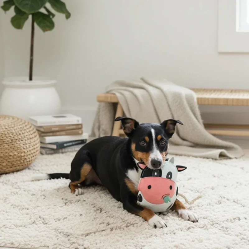 BUDDY. Hundespielzeug aus Leder Kuh - inkl. 15% Rabatt Hundetraining Ellen Marques