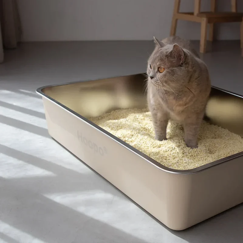 Edelstahl Katzentoilette HOOPO® Pool | Hygienisch & langlebig | Leichte Reinigung