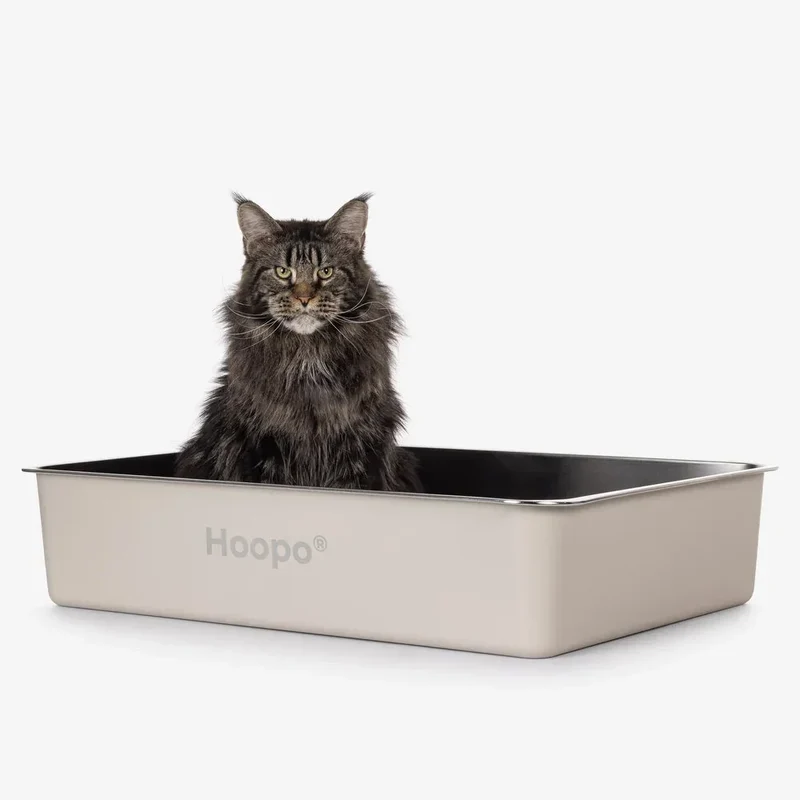 Edelstahl Katzentoilette HOOPO® Pool | Hygienisch & langlebig | Leichte Reinigung