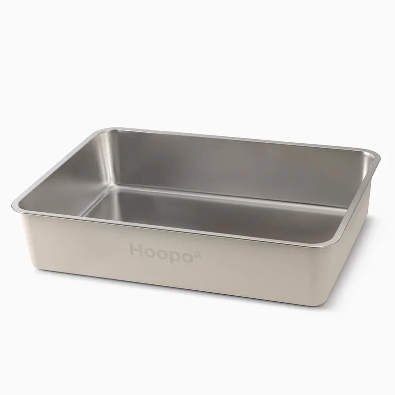 Edelstahl Katzentoilette HOOPO® Pool | Hygienisch & langlebig | Leichte Reinigung