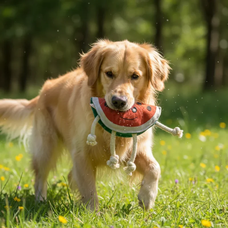 Fräulein Plath Hundespielzeug Melone | Robust & 100% schadstoffgeprüft | Upcycling Leder