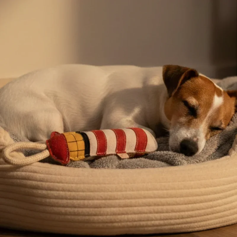 Fräulein Plath Hundespielzeug Leuchtturm | 100% schadstoffgeprüft | Upcycling Leder