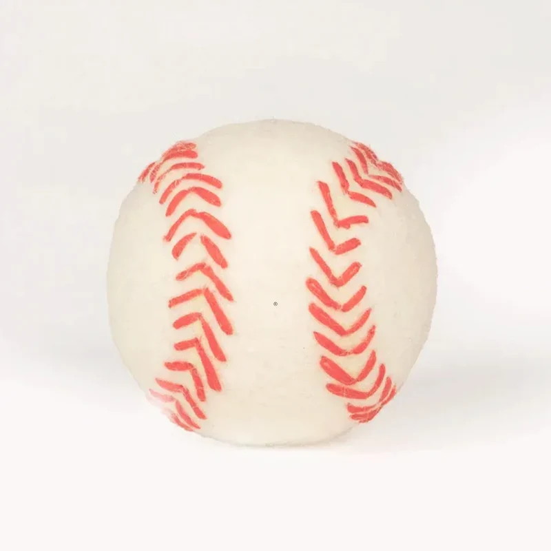Baseball für Hunde | Hundespielzeug | 100% schadstoffgeprüft & Schafwolle | Zahnpflegend & schwimmfähig