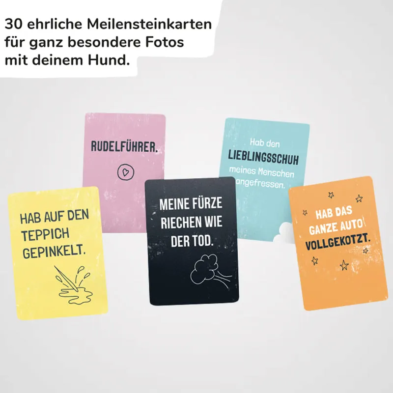 Pihu - Ehrliche Meilensteine HUND | freche Sprüche auf 30 Karten