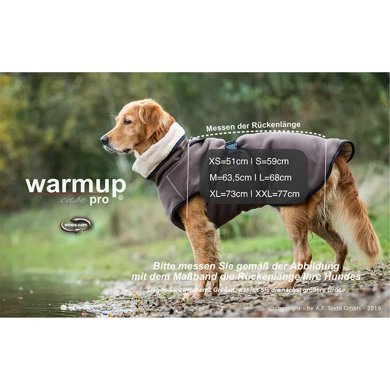 WARMUP cape Pro | wärmender Hundemantel zum Wenden mit Kragen