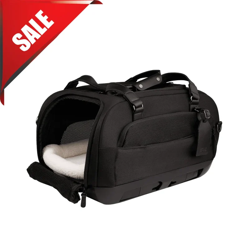 Flug- & Transporttasche Tavo Dupree II für Hunde & Katzen bis 9 kg | GREENGUARD-Gold-Zertifizierung | Farbe: Onyx