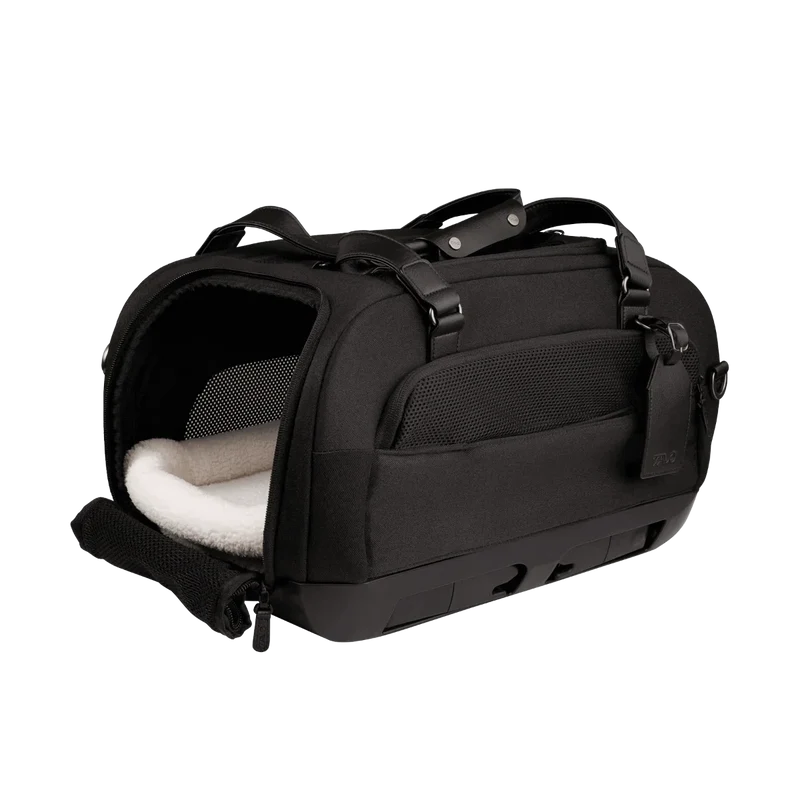 Flug- & Transporttasche Tavo Dupree II für Hunde & Katzen bis 9 kg | GREENGUARD-Gold-Zertifizierung | Farbe: Onyx