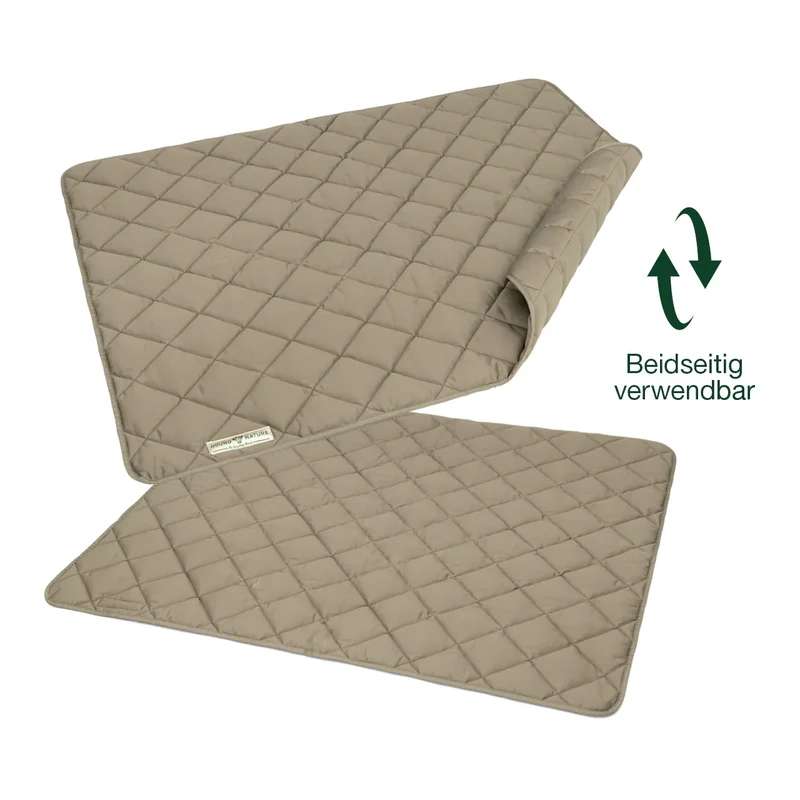 Öko Hundedecke Davos HOUND&NATURE | Wasserfest & recycelte Materialien | Oeko-Tex® Standard 100 | Taupe