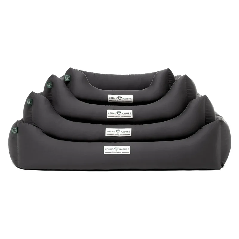 Orthopädisches Öko-Hundebett Zermatt von HOUND&NATURE | Recycelte Materialien | Oeko-Tex® Standard | Grau