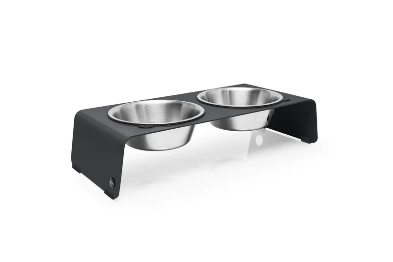 Jaska erhöhte Futterstation Hundebar ARC | Stahl & Edelstahl | 4 Größen | Grau