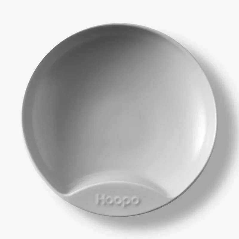 Katzennapf "Plate" von HOOPO® | 100% Porzellan | 300 ml | Grau