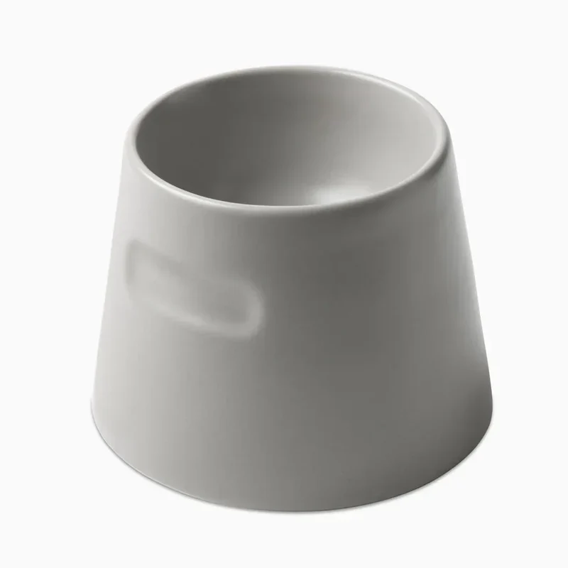Ergonomischer Katzennapf "Tower" von HOOPO® | 100% Porzellan | 300 ml | Grau