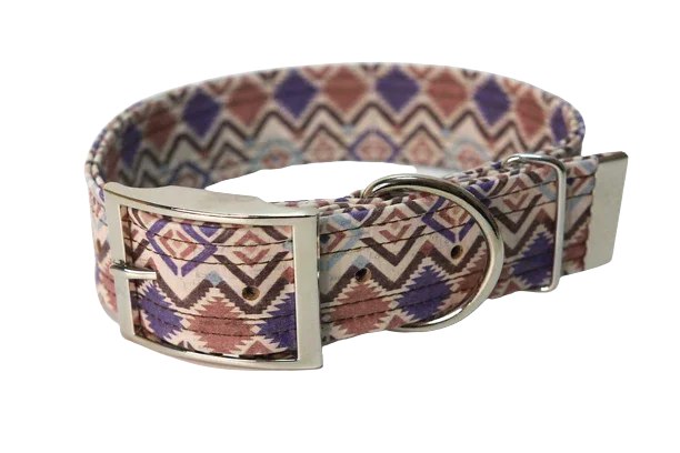 Hundehalsband mit Dornschnalle | Korkleder | Umweltfreundlich | Robust & Vegan | Ethno Light/Silber