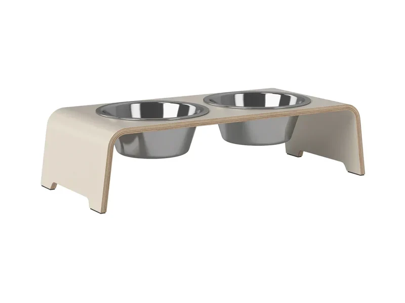 Futterstation dogBar® für Hunde | Edelstahl | Cashmere grey | Neu: 6 Größen