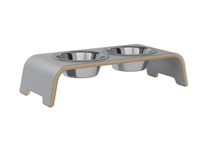 Futterstation dogBar® für Hunde | Edelstahl | Grau | NEU: 6 Größen