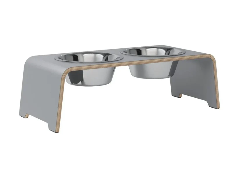 Futterstation dogBar® für Hunde | Edelstahl | Grau | NEU: 6 Größen