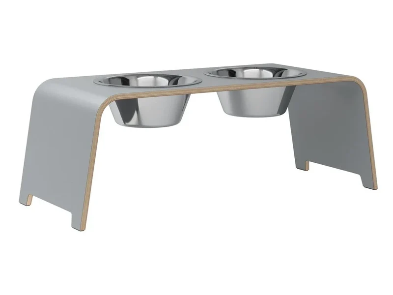 Futterstation dogBar® für Hunde | Edelstahl | Grau | NEU: 6 Größen