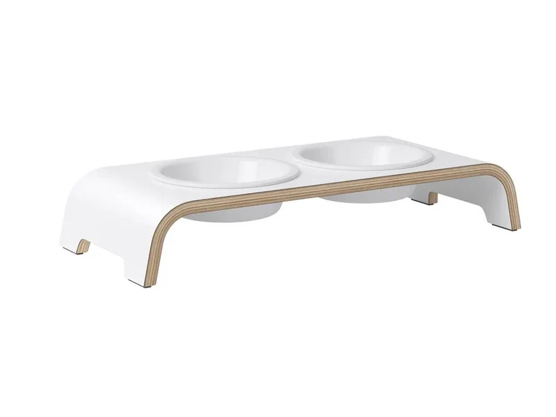 Futterstation dogBar® für Hunde | Porzellan | Weiss | NEU: 6 Größen