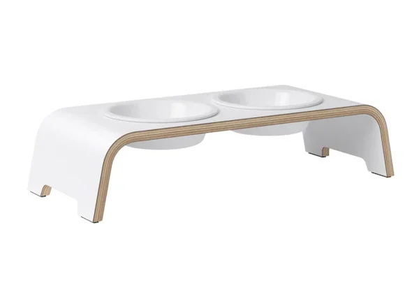 Futterstation dogBar® für Hunde | Porzellan | Weiss | NEU: 6 Größen