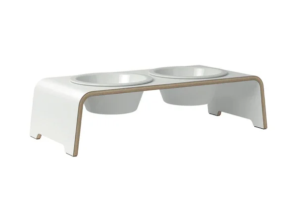 Futterstation dogBar® für Hunde | Porzellan | Weiss | NEU: 6 Größen