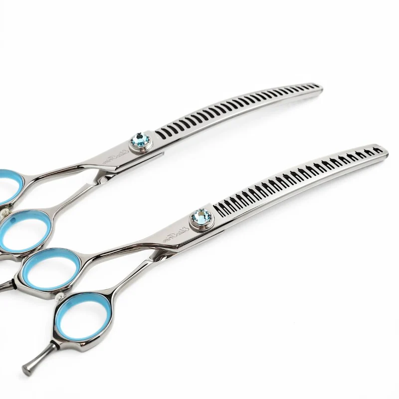 IceBlue™ | 7.0" Professional Curved Shears Set | Left-Handed