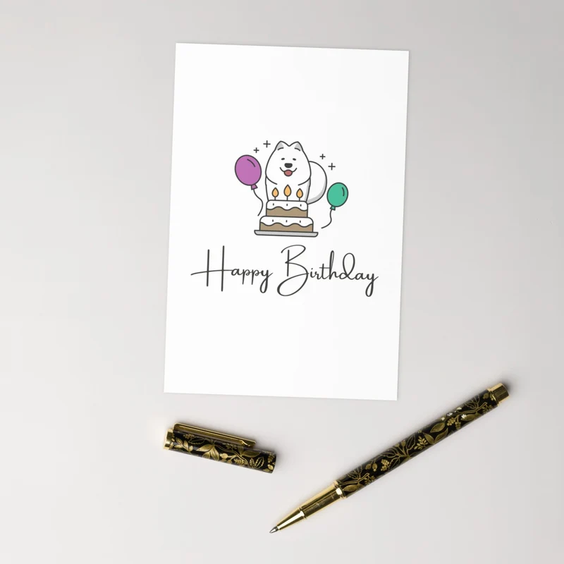 Samoyed Page Birthday Card