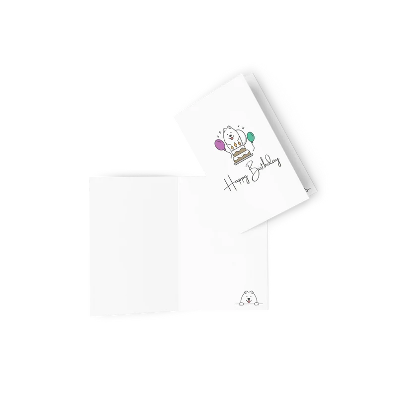 Samoyed Page Birthday Card