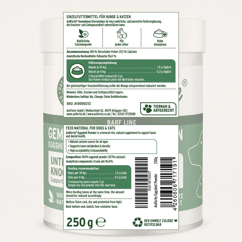 Aniforte Gemahlene Eierschalen