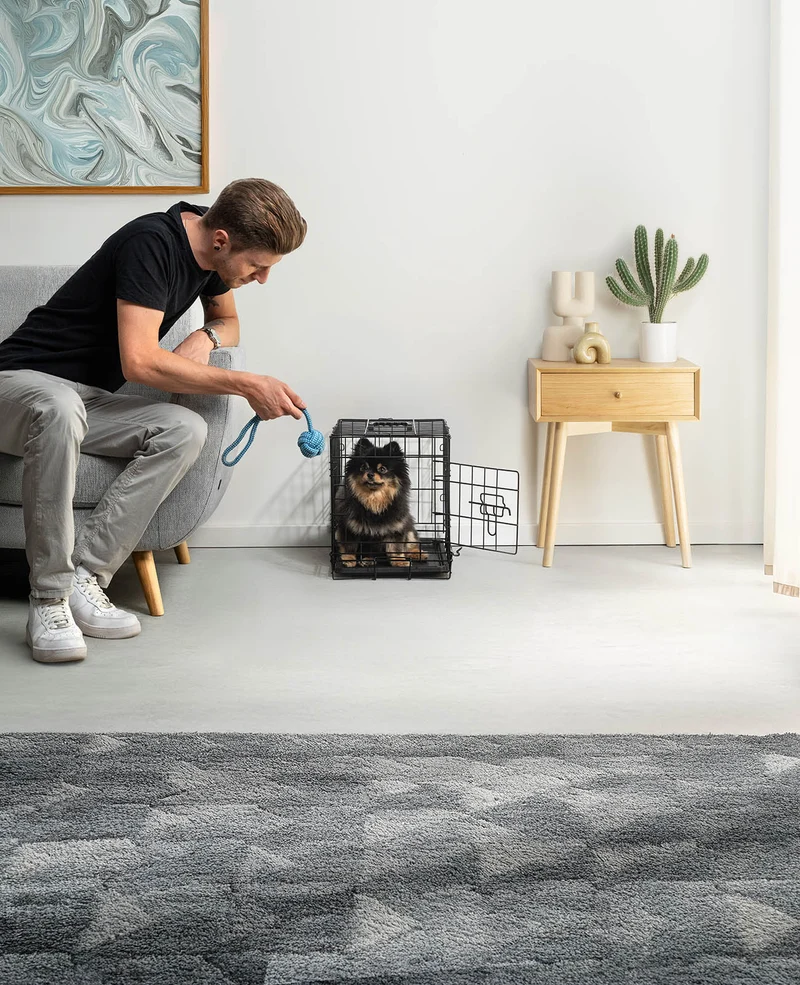Hundetransportkäfig mit Bodenwanne