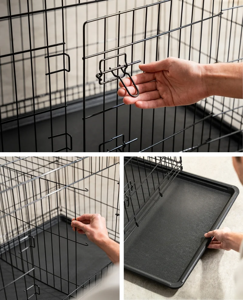 Hundetransportkäfig mit Bodenwanne