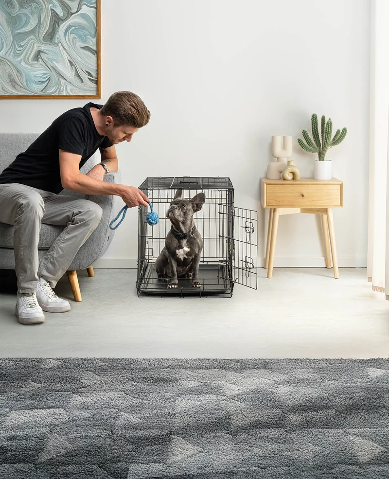 Hundetransportkäfig mit Bodenwanne