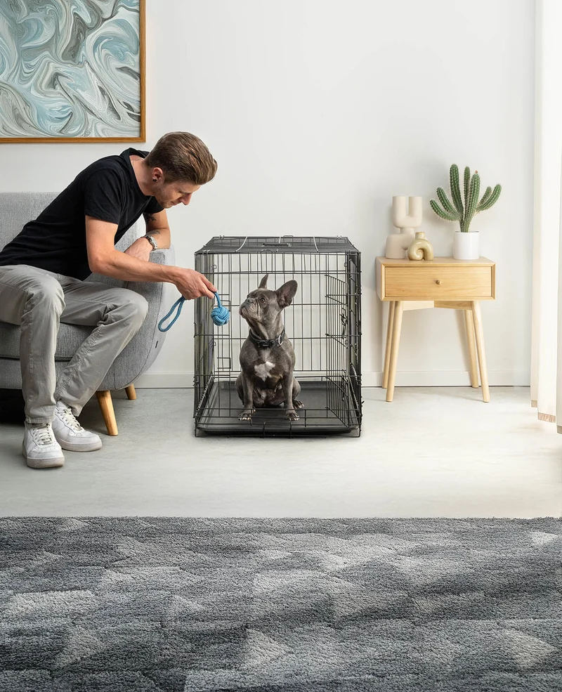 Hundetransportkäfig mit Bodenwanne